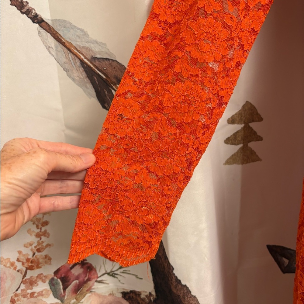 New Topshop size 10 Elegant Orange Lace Dress​ - Picture 4 of 10
